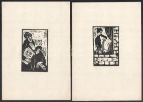 Gera Éva (1923-1996): 11 db linómetszet. 6 db jelzett. Lapméret 25x17 cm