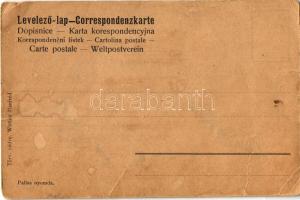 I. Ferenc József / Franz Josef I / Franz Joseph I of Austria, coat of arms. Art Nouveau, floral (b)