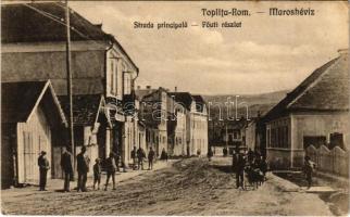 1940 Maroshévíz, Oláhtoplica, Toplita, Toplica; Főút / Strada principala / main street (EK) + &quot;TÁBORI POSTAHIVATAL 31&quot;