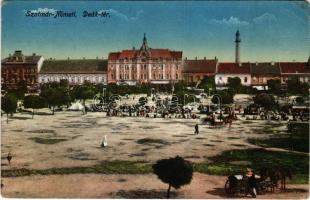 1917 Szatmárnémeti, Satu Mare; Deák tér, piac / market square (EK)