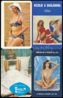 1976-2000 Hölgyeket ábrázoló kártyanaptárak, 10 db különféle