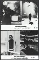 cca 1986 ,,Az embervadász" című amerikai krimi jelenetei és szereplői, 5 db vintage produkciós filmfotó ezüst zselatinos fotópapíron, a használatból eredő (esetleges) kisebb hibákkal, 18x24 cm