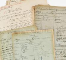 cca 1899-1903 Vegyes katonai irat tétel, nagyrészt a m. kir. budapesti I. honvéd kerületi parancsnok...