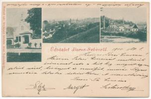 1900 Borossebes, Boros-Sebes, Sebis; Szolgabíró hivatal, Kőbánya. Honisch fényképész felvétele / court office, mine, factory (EK)