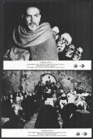 cca 1986 ,,A rózsa neve" című olasz - francia film jelenetei és szereplői, 8 db vintage produkciós filmfotó ezüst zselatinos fotópapíron, a használatból eredő (esetleges) kisebb hibákkal, 18x24 cm