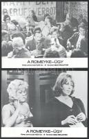 cca 1976 ,,Romeyke-ügy" című NSZK film jelenetei és szereplői, 6 db produkciós filmfotó nyomdat...