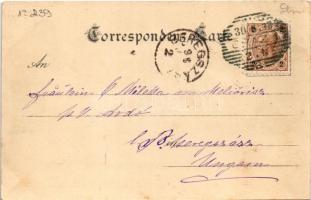 1898 (Vorläufer) Mariatrost (Graz, Steiermark), Elektrische Bahn / tramway station, basilica. litho ...