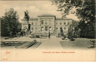 Kiel, Universität und Kaiser Wilhelm-Denkmal / university, monument (EK)