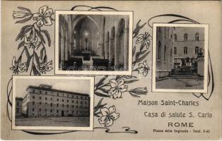 Roma, Rome; Maison Saint Charles, Casa di salute S. Carlo. Art Nouveau, floral (EK)