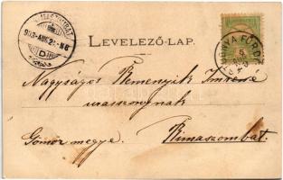 1903 Stubnyafürdő, Túróchévíz, Stubnianske Teplice, Turcianske Teplice; vasútállomás, Kertészlak, Fe...