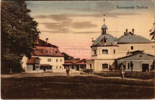 1922 Stubnyafürdő, Túróchévíz, Stubnianske Teplice, Turcianske Teplice; Kúpelna dvorana / Kurhof / Fürdőház / spa, bath (EK)