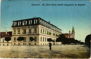 Temesvár, Timisoara; De Notre Dame felsőbb leány iskola és templom / girl school and church (EB)