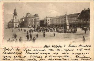 1901 Temesvár, Timisoara; Gyárváros, Kossuth tér, Bruder Kohn üzlete. Polatsek féle kiadása / Fabric, square, shops (fl)