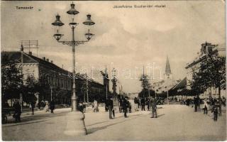 1916 Temesvár, Timisoara; Józsefváros, Scudier tér / Iosefin, square