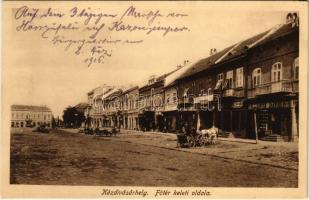 Kézdivásárhely, Targu Secuiesc; Fő tér keleti oldala, Mánya Dávid és Császár Gergely üzlete / main square, shops