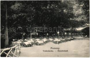 Pozsony, Pressburg, Bratislava; Vaskutacska vendéglő, étterem / Eisenbrünnel (Eisenbründl) / Zelezná Studienka / spa restaurant (EK)