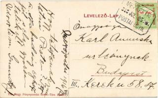 1916 Mezőpetri, Petresti; Szent János kápolna / chapel + "MEZŐPETRI POSTAI ÜGYN"