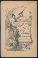 cca 1900 Katona lovakkal, keményhátú fotó Fanto és Kluge kecskeméti műterméből, 10,5×16,5 cm