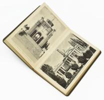 cca 1900-1920 Cimitero monumentale di Milano (műemléki temető), leporelló album 32 db fekete-fehér k...