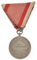 1914. "Ferenc József II. osztályú Ezüst Vitézségi Érem" peremen jelzett Ag kitüntetés ered...