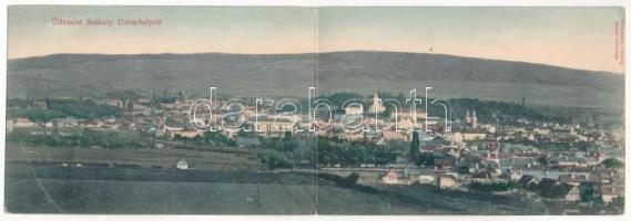 1906 Székelyudvarhely, Odorheiu Secuiesc; Manheim József kiadása - 2-részes kinyitható panorámalap / 2-tiled folding panoramacard (EK)