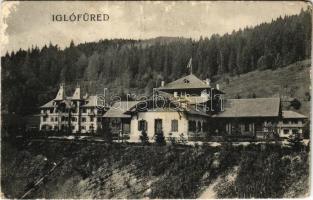 1908 Iglófüred, Spisská Nová Ves Kupele, Novovesské Kúpele; villa, étterem. Wlaszlovits Gusztáv kiadása / villa, restaurant (EM)