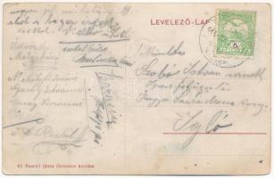 1914 Bégalankás, Lunkány, Luncanii de Jos; lovas hintós kirándulás a kereszttel, híd. Ruschil János ...