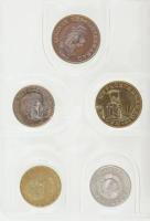 1987. 2f-20Ft (10xklf) forgalmi sor, "Magyar Népköztársaság - forgalmi érméi" feliratú cso...