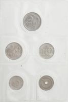 1987. 2f-20Ft (10xklf) forgalmi sor, "Magyar Népköztársaság - forgalmi érméi" feliratú cso...