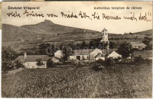 1917 Világos, Siria; Katolikus templom és várrom / church and castle ruins (EK)