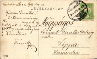 1909 Karánsebes, Caransebes; Ferenc József tér. W.L. 1468. 9742. / Piata Francisc Josif / square (EK...