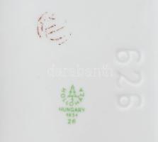 Hollóházi bonbonier, kézzel festett, jelzéssel, kis kopottsággal, 13,5x9 cm