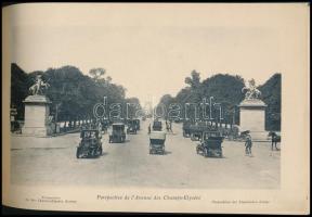 1913 Párizs, album 16 db fekete-fehér képpel, átkötött, modern félvászon-kötésben, néhány lap kissé ...