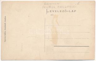 Borgóprund, Borgó-Prund, Prundu Bargaului; Felsőborgó vasútállomás, gőzmozdony, vonat, Merített papí...