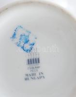 Zsolnay virágmintával díszített váza, fodros peremrésszel, jelzéssel, minimális kopottsággal, m: 13 ...