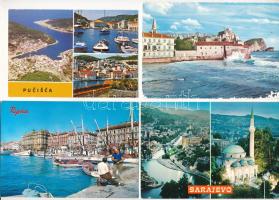 29 db MODERN jugoszláv város képeslap / 29 modern Yugoslavian town-view postcards