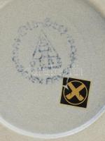 Gerzit zsánerjelenetes steinzug söröskorsó, ón fedéllel, jelzéssel, hibátlan, m: 26,5 cm