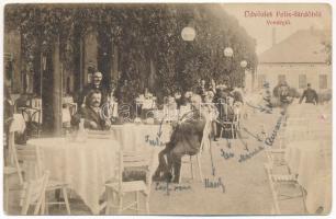 1908 Félixfürdő, Baile Felix; vendéglő kertje, étterem. Rákos Vilmos kiadása / restaurant garden (EB)