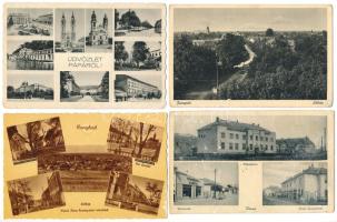 14 db RÉGI történelmi magyar város képeslap vegyes minőségben / 14 pre-1945 historical Hungarian town-view postcards in mixed quality