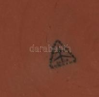 Városlőd nagyméretű kerámia falitányér, jelzéssel, minimális kopottsággal, d: 35,5 cm