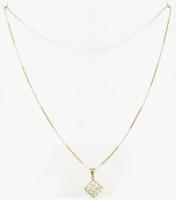 Ezüst(Ag) nyaklánc medállal, jelzett, h: 42 cm, nettó: 3,7 g