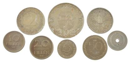 1967. 2f alpakka + 5f alpakka + 10f alpakka + 20f alpakka + 50f alpakka + 1Ft Ag + 2Ft Ag + 5Ft Ag, ...