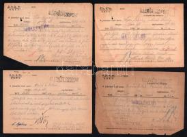 1947 BSzKRt.-BHÉV ellenőri jelentések, 53 db, vegyes állapotban