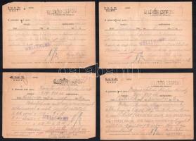 1947 BSzKRt.-BHÉV ellenőri jelentések, 53 db, vegyes állapotban