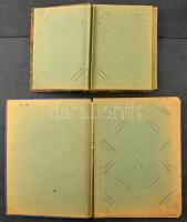 2 db régi képeslap album pár kisebb szakadással összesen 172 férőhellyel / 2 old postcard albums wit...
