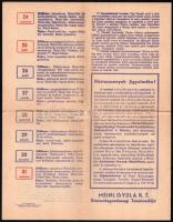 1940 Meinl Gyula Rt. Háztartásgazdasági Tanácsadója, étrend 1940. március hónapra, receptekkel, 2 sz...