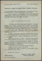 1956 3 db forradalmi röplap (Keresztény Demokrata Néppárt, XIX. kerületi Nemzeti Bizottság, Kispesti...