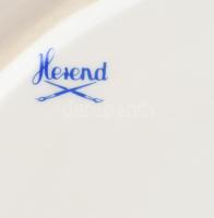 Herendi kínáló, körbefutó mangánlila csíkkal díszített, 2. oszt., jelzett, minimális kopottsággal, 2...