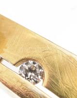 Arany (Au) 14K nyaklánc medállal, 0,05 ct gyémánttal, jelzett, h: 56 cm, bruttó: 4,95 g