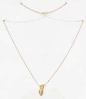 Arany (Au) 14K nyaklánc medállal, 0,05 ct gyémánttal, jelzett, h: 56 cm, bruttó: 4,95 g